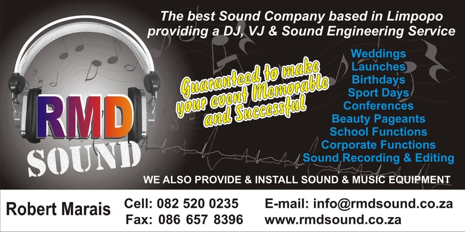 Wedding, Birthday & Corporate DJ in Phalaborwa Nelspruit Hoedspruit Witrivier Tzaneen Pietersburg Polokwane Limpopo